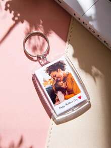 Customized Photo Keychain, Personalized Acrylic Keychain, Customized Couples Keychain, Custom Photo, Valentine's Day Gift, Wedding Souvenir, Couples Gift, New Year Gift, Anniversary Gift, Mother's Day Gift, Birthday Gift, Suitable For Valentine's Day, Wedding, New Year, Couples, Family, Friends, Him, Her, Boyfriend, Girlfriend, Back To School - Multicolor - View 5