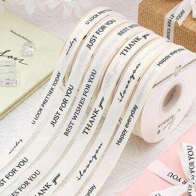 12m Handmade Embroidered Silk Ribbon, 1.5cm Wide, Suitable For Wedding Bouquets, Tassels, Bows And Decorations, Gift Wrapping, Made Of Organza And Silk Fabric, Applicable For Back To School, Christmas, Valentine's Day