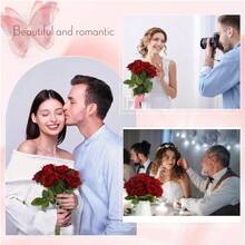 20/10/5/1 bông hoa hồng đỏ, hoa giả, quà tặng ngày Valentine, quà cưới cho người yêu, hoa tươi vĩnh cửu, bó hoa cưới, trang trí hoa, hoa hồng giả, thích hợp làm quà tặng ngày Valentine, tiệc cưới, trang trí nhà cửa. - màu đỏ tươi - Xem 7