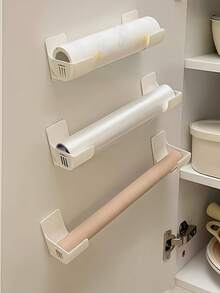 2个装壁挂式塑料垃圾袋架，耐用塑料材质，节省空间的厨房和浴室收纳方案 | 壁挂式置物架 - 彩色 - 查看 3
