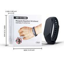 1只经典电子驱蚊手表，物理驱蚊，户外活动，静音办公驱蚊器，电子驱蚊器，男女运动时尚驱蚊手表，适合居家、聚会、散步等场合，尺寸可调节，佩戴简单舒适，是馈赠亲友的理想之选，男女通用 - 黑色 - 查看 2