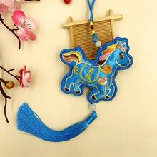 2026 Year Of The Horse Sachet, Small Size | Miao Embroidered Horse Retro Pattern With Tassels, Red & Gold Chinese New Year Style, Filled With Purple Garden Fragrance, Suitable For Car And Bedroom,Spring Summer Picks,Brides Maid Gifts,Room,Bedroom Deccor,Bedroom Deccor,Beach,Travel,For Men,For Women,Vacation - Multicolor - View 14