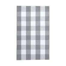 IOHOUZE Buffalo Plaid Checkered Rug 27.5inch X 43inch Front Door Mats, Washable Area Rugs For Front Porch Decor, Spring Summer Welcome Mats Outdoor, Gray White Rug For Farmhouse/Entryway/Home Entrance,One-Size,GreyandWhite24inchx38inchRectangular - 灰白色 24 英吋 x 38 英吋長方形 - 查看 9