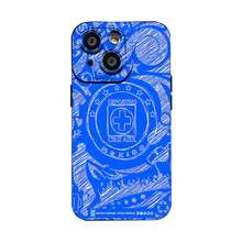 Funda para teléfono con el diseño del equipo de fútbol Cruz Azul, compatible con teléfonos ,  17,  16 Pro Max,  15 Pro Max,  13 y  12. Fabricada en TPU, ofrece protección contra golpes y caídas. Un regalo perfecto para aficionados al fútbol, amigos, familiares o como una divertida sorpresa de Halloween. - Negro - Ver 2