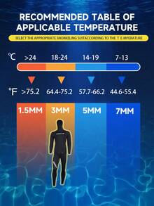 HISEA 3.0mm Women's Neoprene Freediving Wetsuit; Men's Two-Piece Freediving And Hunting Wetsuit; Unisex Hooded Diving Wetsuit - Black - View 7