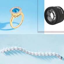 Tangxi 30X Lupa de joyería, Lupa óptica Profesional Gafas 30X Lente de Aumento Jewlries Lupas Herramienta para joyería, Diamantes, Gemas, Monedas, - / - Ver 2