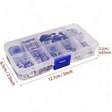 240pcs 304 Stainless Steel Flat Washers, Suitable For Home Decor, Factory Maintenance, Kitchen, Stores And Other Occasions - Silver - View 6