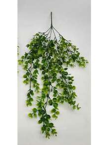 1/2/4pcs Artificial Eucalyptus Plants, Fake Hanging Fern, UV-Resistant Plastic Material, Suitable For Indoor/Outdoor Decor, Home Room Wall Decor, Wedding Patio Porch Decor, Valentine's/Birthday/Graduation Gift, Garden Decor, Outdoor Plants, Gardening, Fake Flowers