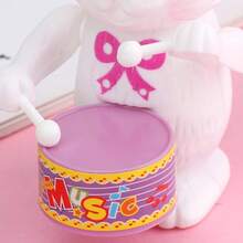 1pc Random Color Clockwork Drumming Rabbit Toy - Multicolor - View 6