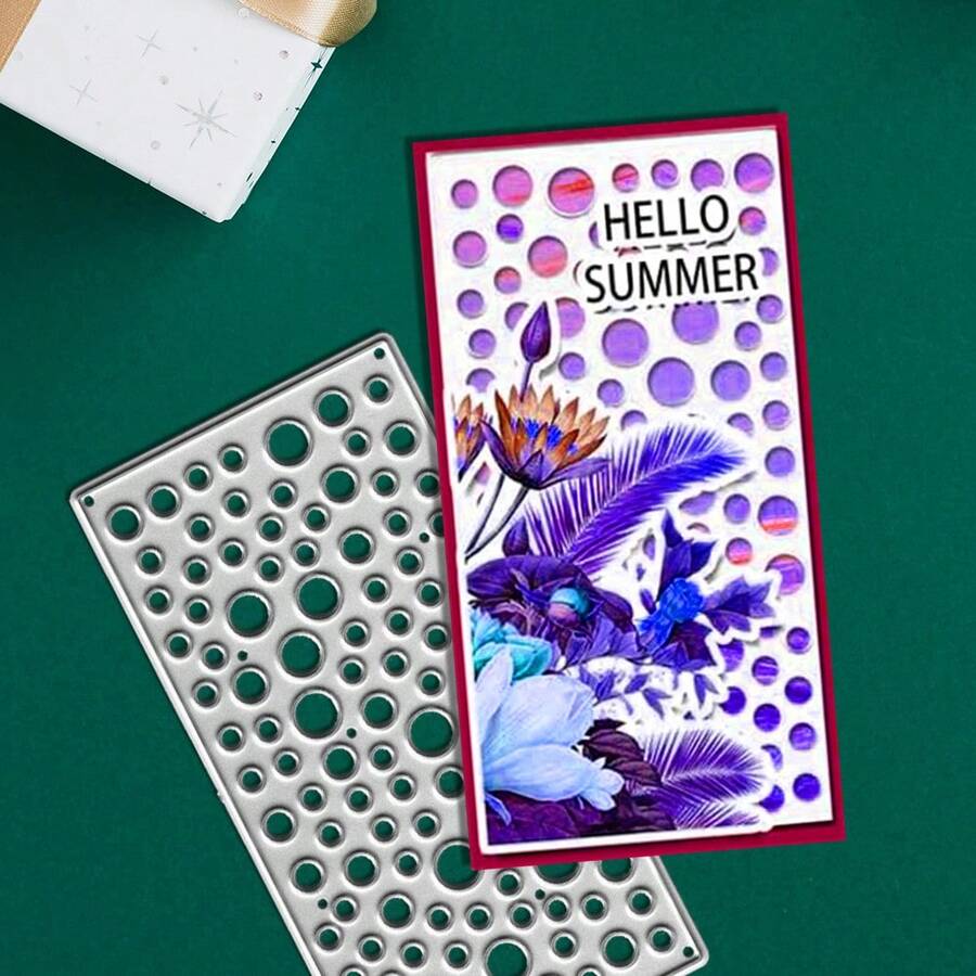 2pcs/Set Creative Bubbles Metal Cutting Dies, DIY Scrapbooking Album And Embossing Stencil, Greeting Card Making Tool, Card Paper Cutting Crafts ,Gift Card Making Template Die Cuts.