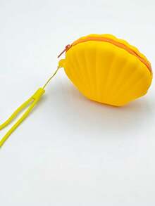 New Shell Shaped Coin Purse Lipstick Case Card Holder Bluetooth Earphone Storage Bag Handheld Soft Silicone Card Key Coin Pouch Multi-Functional Waterproof Silicone Storage Bag Holiday Gift For Women Money Wallet Mini Wallet Purse Wallet Small Wallet Wristlet Wallet Coin Wallet - Multicolor - View 3