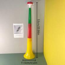 1个随机颜色啦啦队加油扩音器，可扩展设计，增强足球、篮球和户外活动的比赛氛围