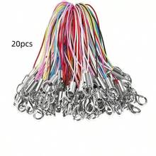 20/50pcs 65mm Colorful, Black, White, Pink Adjustable Strap For Bracelets; Multifunctional Phone Lanyard Keychain; Durable Jewelry Cord - Lobster Clasp Rope - View 5