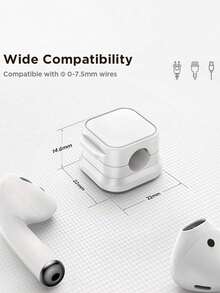 10pcs Rotatable Magnetic Cable Organizer, Non-Slip Cable Holder, Desktop Charger Cable Clip, Practical Home Cable Management Tool, Multi-Function Hook, Desktop Storage, Home Office Setup, Stylish Organizer, Compact Design, Non-Slip Handle, Desktop - White - View 8