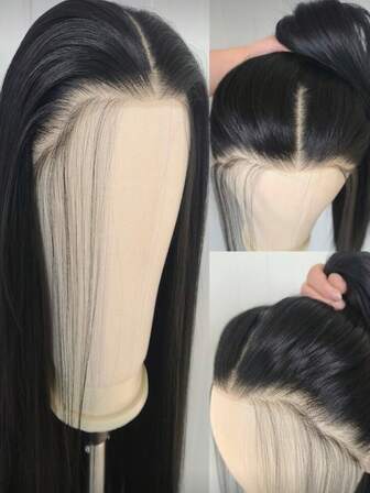 13*4 Lace Front Wig, Straight Hair, Made Of High-Quality Synthetic Fiber, Curly Hair Wig, Excellent Texture