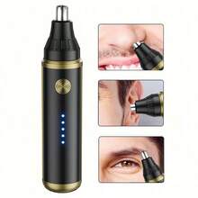 500mAh USB充电式电动鼻毛修剪器，无痛去除鼻毛、耳毛、眉毛和面部毛发，男女通用