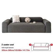 1件装抓绒提花沙发套，全弹力，宠物友好，防污，可机洗，四季皆宜，现代简约风格，适用于1-5座沙发 - 深灰色 - 查看 16