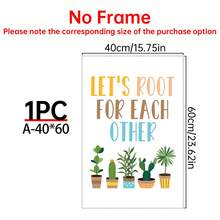 1/4件装 “让我们互相支持”校园励志帆布海报。返校季墙面装饰。非常适合学校墙壁、走廊、食堂和办公室走廊的装饰。家居装饰和墙面艺术！室内装饰。房间装饰美学，可选画框 - 彩色 - 查看 24