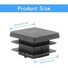 Black Plastic Plugs For 3/4 Inch Square Tubing, Fence And Chair Leg End Caps, 30 Pcs - 1 - View 3