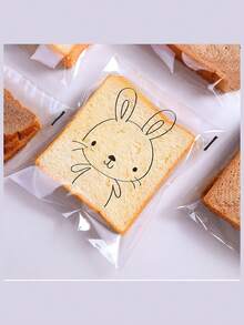 100pcs/Pack Bread Bags, Toast Bags, Bread Packaging Bags, Self-Adhesive Bags, Baked Goods & Fruit Packaging Bags, Self-Sealing Bags, Home & Kitchen Storage Supplies, Back To School Essentials - Clear - View 5