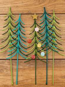 1件装树叶切割模具，新款模切图案，压花模板，适用于DIY手工、剪贴簿等，模板模具，相册装饰纸模切图案，卡片制作 - 銀色 - 查看 3