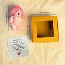 1pc 2025 New Mini Plush Teddy Bear In Box, Cross-Border Pocket Teddy Bear Plush Toy Gift Box - Holiday Gift - Birthday Gift - Multicolor - View 8