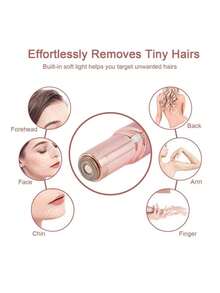1pc Electric Facial Hair Remover, Painless Mustache Trimmer, Epilator, Mini Shaver, Women Hair Removal Device - Multicolor - View 8