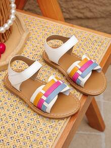2026 New Colorful Flat Sandals For Girls, Soft Rubber Sole, Beach/Camping/Party/Princess Shoes - Multicolor - View 4