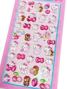 Cartoon Kawaii Melody Anime Stickers, Cute 3D DIY Handmade Phone Decoration, Kids Arts And Crafts Stickers Decals, Random Color Style