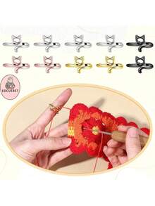 EDCUEBE7 1/15 件钩针张力环、可调节针织针迹标记、纱线张力环、简易钩针针迹标记（颜色随机）、配饰、母亲节、祖母节、感恩节、圣诞节礼物 - 彩色 - 查看 12