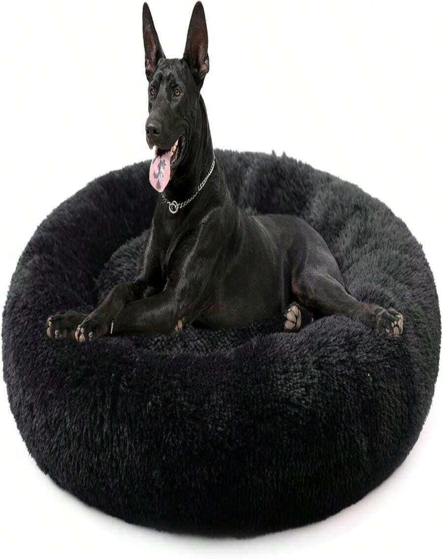 Dog Bed For Small Medium Large Dogs Cats, 20 Inch Calming Washable-Round Cozy Soft Pet Bed For Puppy And Kitten With Slip-Resistant Bottom - ColorD - 查看 1