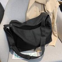 Large Capacity Lunch Bag, Casual Fashion Handbag, Portable Messenger Bag, Student Backpack, Large Capacity Multi-Function Shoulder Bag, Solid Color Minimalist Fashion Commuter Bag, Can Fit Lunch Box, Books And Laptop Crossbody Bag. - Multicolor - View 8