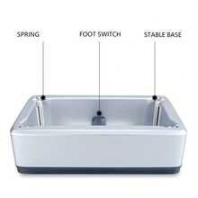 不锈钢自动鞋套分发器 - 内含100个一次性塑料鞋套，适用于家庭/办公室/医院 | 自动鞋套机，无需弯腰，是乔迁新居的理想礼物