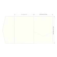 25pcs Tri-Fold Pocket Wedding Invitation Cards With Envelopes, Simple Invitation Envelopes For Engagement, Quinceanera, Christening, DIY Invitations, 5*7 Inch Invitations, Pocket Invitations, Valentine's Day Envelopes - Ivory - View 3