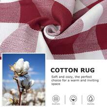 IOHOUZE Christmas Buffalo Plaid Rug 2x4.3 Ft Outdoor Indoor Doormat Red White Check Washable Area Rug Woven Cotton Checkered Front Porch Mat Christmas Decor For Front Door Entryway Home Entrance,One-Size,RedandWhite2x44inchRectangular - 紅白相間 2x44 吋長方形 - 查看 7