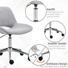 Home Office Chairs - Grey - View 6