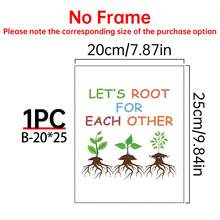 1/4件装 “让我们互相支持”校园励志帆布海报。返校季墙面装饰。非常适合学校墙壁、走廊、食堂和办公室走廊的装饰。家居装饰和墙面艺术！室内装饰。房间装饰美学，可选画框 - 彩色 - 查看 31