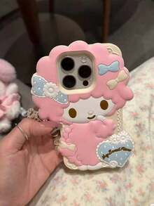 [Thương hiệu Saniro] Ốp điện thoại silicon chống nước, chống sốc hình nhân vật hoạt hình Sanrio Pink Melody, dễ thương và thời trang, tương thích với dòng 17, 11/12/12 Pro, 13/14/15, 13 Pro/14 Pro/15 Pro, 12 Pro Max/13 Pro Max/14 Pro Max/15 Pro Max, 16, 16 Pro, 16 Pro Max, 17, 17 Pro, 17 Pro Max - Hồng - Xem 3