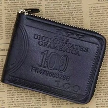 男士钱包，时尚复古休闲风，高品质大容量多隔层零钱包，现货，超轻便，流行款式，短款拉链钱包，男士理想礼物 - 彩色 - 查看 8