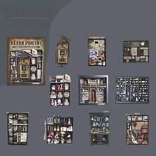 have a good day 10 Stücke/Packung Vintage Schrank Themen Aufkleber, Retro kreative ästhetische Aufkleber, DIY dekorative Collage Bastelmaterialien, Geschenke, personalisierte Scrapbooking Schulmaterialien Sammelalbum Zubehör Schreibwaren - Verschiedenfarbig - Übersicht 16