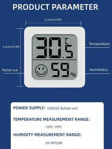 2pcs/1pc Electronic Thermometer, Intuitive Temperature & Humidity Display, Suitable For Indoor, Outdoor, Bedroom, Dining Room, Office, Reptile Habitat - Multicolor - View 4