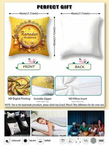 2 Stücke samtig-weiche Ramadan, Ramadan Kareem, Ramadan Mubarak, Eid Mubarak, Eid Al Fitr Kissenbezüge, in verschiedenen Größen erhältlich, geeignet für Eid und Ramadan Feiern, strapazierfähiger Polyester, multifunktionale islamische Party Dekoration, Stern & Halbmond, vintage Ramadan Laterne, islamische Ramadan Eid Festival Artikel, Ramadan Heimdekoration, islamisches Kareem, Mubarak Kissenbezug, Ramadan Festival Dekorationen, Eid - Verschiedenfarbig - Übersicht 6