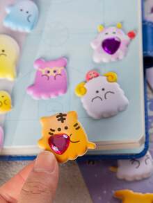 1张3D立体贴纸，可爱装饰贴纸，图案为一只萌萌的小猫，3D泡沫贴纸，小动物3D泡泡贴纸，适合装饰笔记本电脑、手机壳、水瓶和其他DIY项目，四季皆宜，是圣诞节和万圣节的完美礼物。 - 彩色 - 查看 3