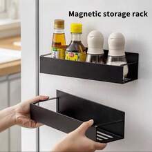 Giá đựng gia vị từ tính 4 món - Dung tích lớn, gắn tường, không cần khoan, lưu trữ đồ dùng nhà bếp - Chất liệu nhựa bền, có thể đựng đồ uống và các vật dụng khác, phù hợp với tủ bếp, thành tủ lạnh - Màu đen - Nhiều màu - Xem 5