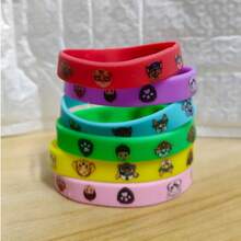 Paw Patrol 24个汪汪队立大功卡通硅胶腕带：这些汪汪队立大功主题腕带可用作派对礼物、房间装饰、墙面装饰、学校装饰、宿舍装饰、返校礼物、情人节礼物、斋月礼物和圣诞节礼物。 - 彩色 - 查看 8