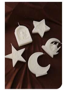 阿拉伯建筑蜡烛 - 城堡与新月设计，现货供应，玫瑰香氛大豆蜡雕塑，斋月礼物，家居及桌面装饰，瑜伽冥想中心摆件，营造伊斯兰节日氛围 - 彩色 - 查看 10