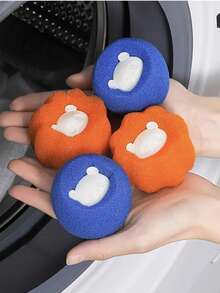 6/8 Sets Of Pet Hair Cleaning Laundry Balls, Fluffy And Soft, Non Stick To The Hands, Reusable, Durable, Effective In Collecting Fluff On Clothes, Essential For Pet Owners, Washing Drum, Cat And Dog Hair Washing Machine Fluff Remover - Multicolor - View 2