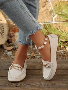 2025年流行女式莫卡辛平底鞋、套脚乐福鞋、休闲鞋、流苏装饰、百搭软底便鞋、优雅时尚、宽敞轻便、耐穿疲劳的乐福鞋 - 白色 - 查看 12