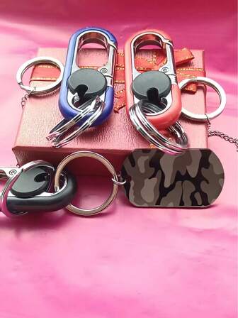 1 st hjärtformad nyckelring i rostfritt stål, lasergraverad, trendig nyckelring, unik för dig själv eller som present