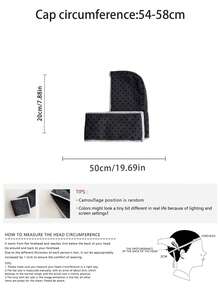 1pc Polka Dot Snood - Balaclava Hat & Scarf Combo, Thermal Lined And Heavyweight, Warm Winter Neck Gaiter For Women